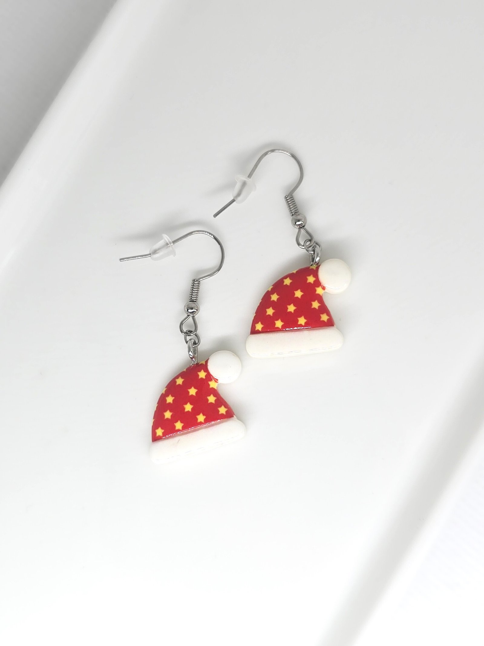 BOUCLES D'OREILLES BONNET DE NOËL