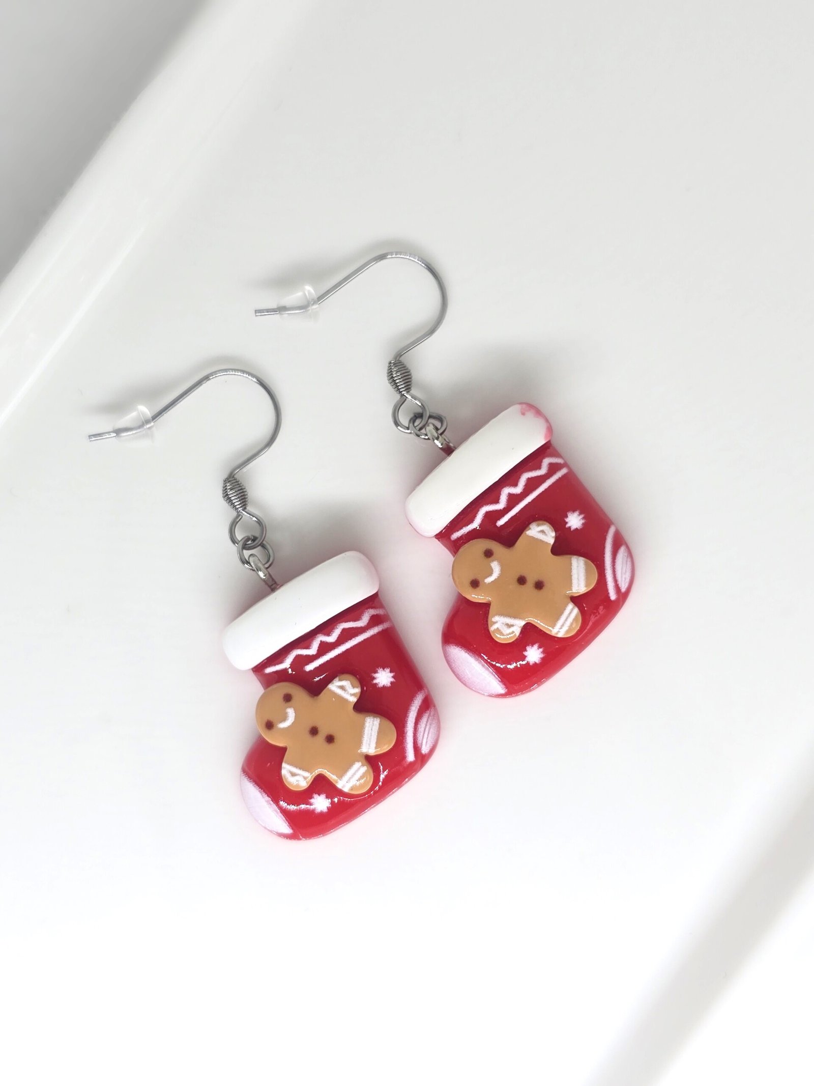 BOUCLES D'OREILLES CHAUSSETTE DE NOEL